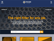 Tablet Screenshot of 5starfilter.com
